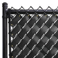 Chain Link Fence Privacy Tape 250 ft (40 SqFt) (Obsidian Black) | Gardening, Outdoor Wall, Balcony, Patio, Yard, Injury Prevention, Safety Fence Cover for Dog, Other Pet Hedge Slats - color: Obsidian Black