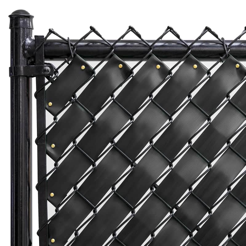 Chain Link Fence Privacy Tape 250 ft (40 SqFt) (Obsidian Black) | Gardening, Outdoor Wall, Balcony, Patio, Yard, Injury Prevention, Safety Fence Cover for Dog, Other Pet Hedge Slats - color: Obsidian Black