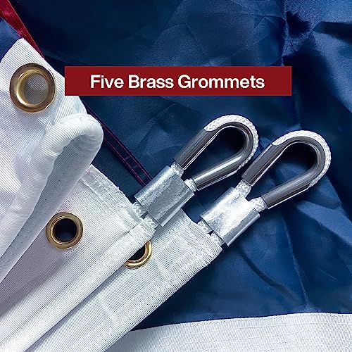 American Flag for Outside 12x18 ft, Embroidered Stars, Sewn Stripes, Brass Grommets Outdoor USA Flag Super Tough Tearproof Spun Polyester US Flag, Giant High Wind United States Flags - size: 12x18 Ft Brass Grommets