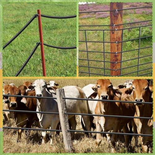 Pushglossy 50 Feet Electric Fence Insulator Tubing Accommodates Up to 12-1/2 Gauge Fence Wire, Insulated Tube for Corner Post and End of Fence, PE High Tension Wire Insulator, Black