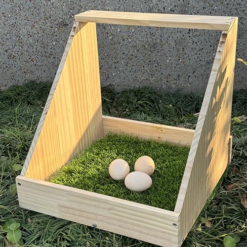 8 Pack 12"x12"x1.2" Chicken Nesting Pads for Laying Eggs, Washable Artificial Grass Carpet Synthetic Turf Mat Nest Box Bedding for Chicken Coop