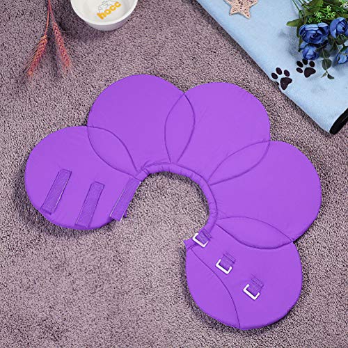 POPETPOP Flower Dog Recovery Collar Elizabethan Pet Collar for Cats and Dogs Lightweight Wound Protection Cone for Post-Surgery Helps Prevent Scratching and Licking 14.56 X 9.84 X 0.39 in