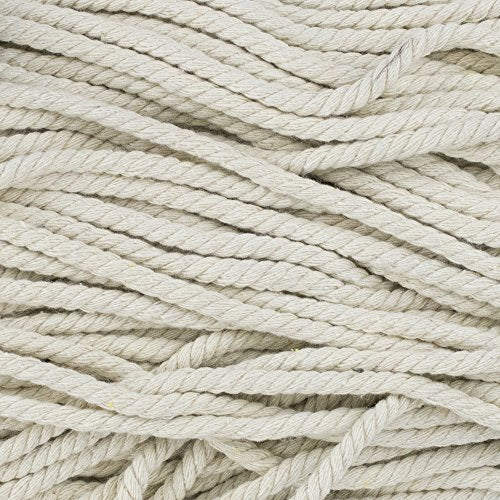 Twisted Natural Cotton Rope - 1/4 Inch - Solid Colors - Variety of Lengths and Colors to Choose from - color: Rice White, size: 10 feet