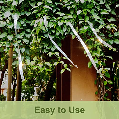 OFFO Bird Scare Tape, 820 Feet x 1 in Dual-Sided Bird Reflective Tape for Outside, Keep Birds Away from Trees, Garden, Farms, Orchard or Courtyard - size: 820 ft x 1 in