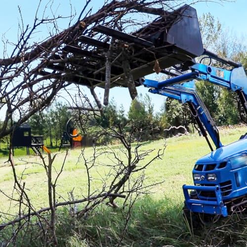 48" Clamp on Debris Forks 2500 lbs Loader Bucket Fork | Heavy duty clamp on pallet forks and debris forks attachments fit for loader bucket, skid steer, and tractor. - size: 48 IN
