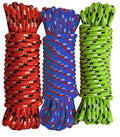 Diamond Braided Polypropylene Rope Nylon Mix Thick Heavy Duty Ropes 1/4 inch 25ft High Strength Rope Perfect for Clothesrope Camping Hiking and Other Outdoor Activities 1/4 25ft 3Pack - size: 1/4'' 25ft 3Pack