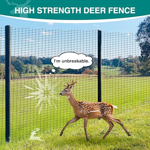 FRUITEAM 8ft×165ft Deer-Fence,Deer-Netting for Garden,Wildlife Netting,Heavy Duty Garden Fencing Roll for Plant Protection - size: 8FT×165FT