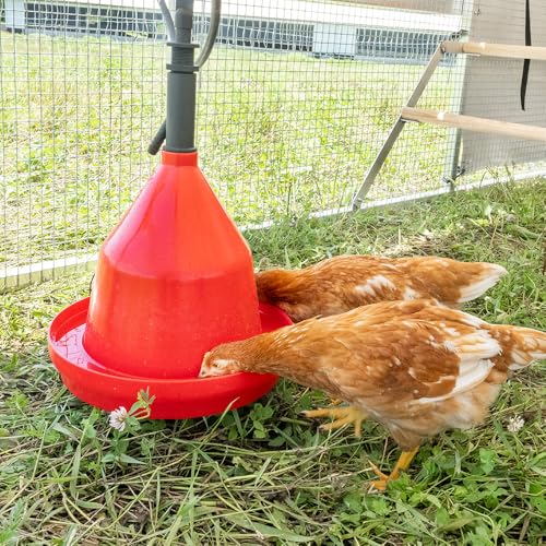 Premier 1 Suspended Dome Drinker for Chickens, Ducks, Geese & Turkeys | Gravity flow design. Hang in portable chicken tractors or coops. For pasture broilers & all flock members.