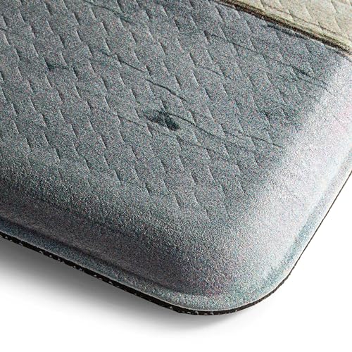 Cozy Living Anti-Fatigue Kitchen Mat, Modern Farmhouse 17.5"x55" - color: Grey/Beige, size: 18"L x 18"W x 0.5"Th