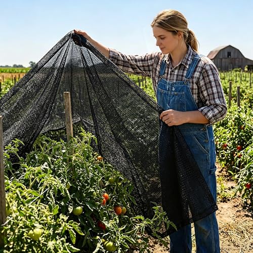 MUDEREK 2 Pcs Plant Sun Protection Cloth, 10x15FT Garden Plant Shade Cloth | Breathable HDPE Light Refraction Sunshade Cloth for Protecting Plants Vegetable Rows UV Resistant Shade Fabric - size: 2 pcs 10x15FT