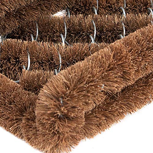 NINAMAR Natural Coir Boot Scraper Door Mat - 13 x 12 inch - 2 Pack - color: 2 Pack