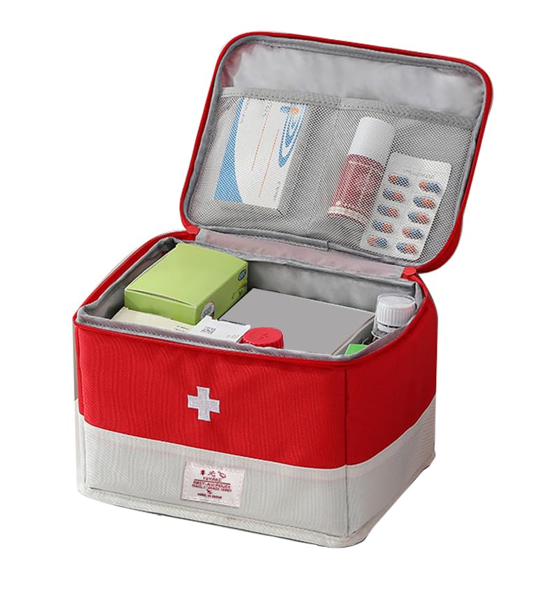 Travel Medicine Bag Organizer, Medical Bag Empty, for Home, Travel, Camping, Car, Hiking & Outdoor Emergencies, Emergency Medical Kits