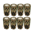 4" Cohesive Flexible Bandage Wrap – Jungle Camo - 8 Pack | Self-Adherent Vet Tape for Animal Use | Breathable, Easy Tear, No Clips Required | Ideal for Horses, Dogs, Livestock, Pets - color: Jungle Camo