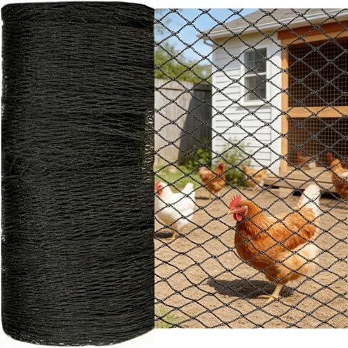 Bird Netting for Chicken Coop 25x100 FT, 1" Chicken Run Cover Net | Woven Coop Netting Roof Against Hawk, Eagle, Owls, Bird Netting for Garden, Fruit Trees, Plants, Vegetables Protection - size: 25x100 FT