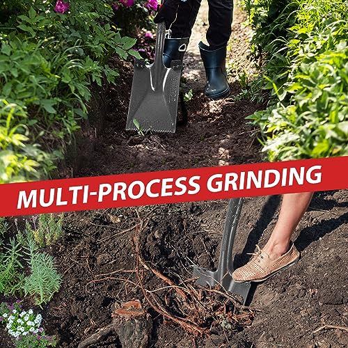 Sharp Blade Spade Shovel Garden Flat Spades for Gardening and Edging | Heavy-Duty Steel Shovel Head,Sturdy Fiberglass Handle,Comfortable Wide Footplate, for Garden Work,43 inches - style: Contemporary