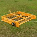 POPMOON 2-in-1 Horse Manure Fork Tow Behind Trailer, 330 lb Paddock Cleaner | Tow behind manure collector, reinforced frame, easy assembly, fits ATV UTV lawn tractor, pasture, stable and farm cleanup - size: 44" L - with wheels