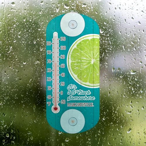 La Crosse 204-1081MV 8-inch Analog Capillary Window Thermometer with Lime - color: Lime