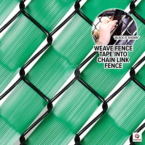Chain Link Fence Privacy Tape (Emerald Green) | Gardening, Outdoor Wall, Balcony, Patio, Yard, Injury Prevention, Safety Fence Cover for Dog, Other Pet Hedge Slats - color: Emerald Green