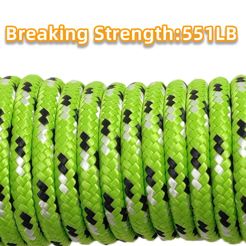 Diamond Braided Polypropylene Rope Nylon Mix Thick Heavy Duty Ropes 1/4 inch 25ft High Strength Rope Perfect for Clothesrope Camping Hiking and Other Outdoor Activities 1/4 25ft 3Pack - size: 1/4'' 25ft 3Pack