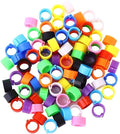 100 Pcs Multicolor 8mm Poultry Leg Rings, 10 Colors Poultry Foot Bird Identification Leg Bands Clip-on Rings for Birds, Ducks and Chickens