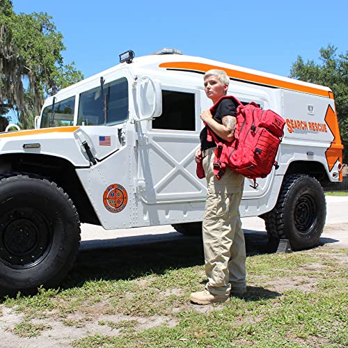 Luminary Tactical Trauma Kit Fully Stocked First Aid Kit Backpack EMS/EMT First Responder Medical Bug Out Bag for Preppers Professionals and Outdoorsman (Red) - color: Red