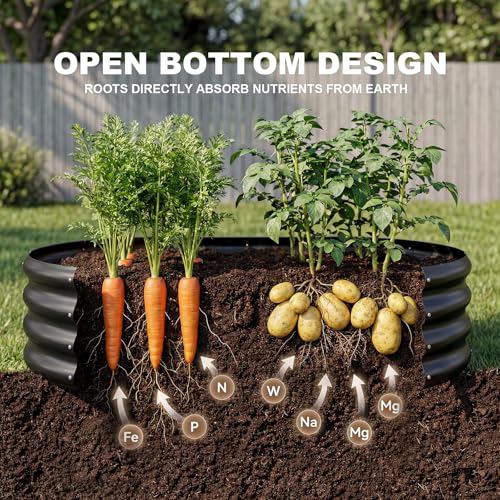 Land Guard Galvanized Raised Garden Bed Kit, Galvanized Planter Raised Garden Boxes Outdoor, Oval Large Metal Raised Garden Beds for Vegetables(Grey)4×2×1ft(1pcs) - color: 2-grey, size: 4×2×1ft(1pcs）