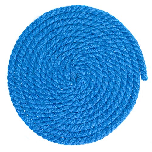 Twisted Natural Cotton Rope - 1/4 Inch - Solid Colors - Available in Lengths of 10 Feet, 25 Feet, 50 Feet, and 100 Feet - color: Light Blue, size: 10 feet