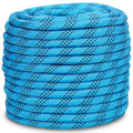 1/2 Inch 100ft Double Braided Polyester Arborist Rope, Heavy Duty Nylon Rope for Anchor, Tree Work, Cargo, Pulling, Sailing (Blue) - size: 1/2in x 100ft, style: Blue