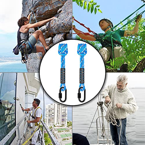 Poseidon Series Sewn Prusik Loops Ropes, Safety, 19", Diameter 2/5", 2 Pack, Blue - color: Blue
