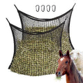 2 PCS Slow Feed Hay Nets for Horses - 31.5" x 35.4" Large Capacity Hay Bags, Durable Horse Feed Bag with Easy Hang Design for Full Day Feeding, Fits Horse Stall/Trailer (Black)