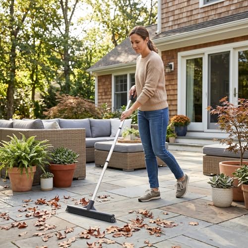 Superio 16"" Slim Silicone Salon Broom - Carpet Rake for Liquid, Human Hair, and Pet Hair, and Fur Space Saving and Easy to Wash, 12811274 - color: Silicone, size: 48"