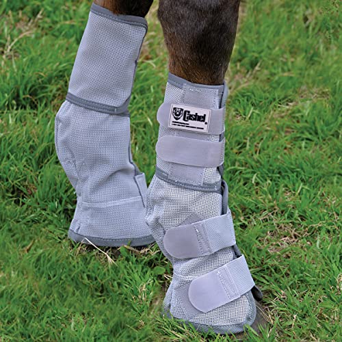 Cashel Crusader Horse Fly Leg Guards Draft Grey - color: Grey, size: Draft