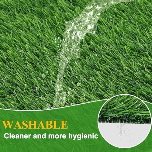 DI QIU REN 10 Pack Thickened Chicken Nesting Pads 12×12×1.37inch, Washable Artificial Grass Nesting Box Liners, Chicken Laying Pads Reusable Laying Turf Mats for Chicken Coop Pet Indoor Outdoor