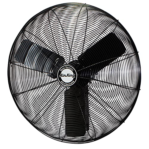 Air King 9030 30-Inch 1/4-Horsepower Industrial Grade Wall Mount Fan with 7,400-CFM, Black Finish - style: 30" Mount Fan
