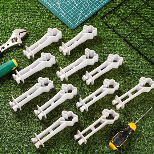 Outus 50pcs Reversed Extender Electric Fence TPost Insulators Snap, White | Fit T Post Insulators, for Electric Fence Wire, Yard Agricultural Ranchers Farm - color: White