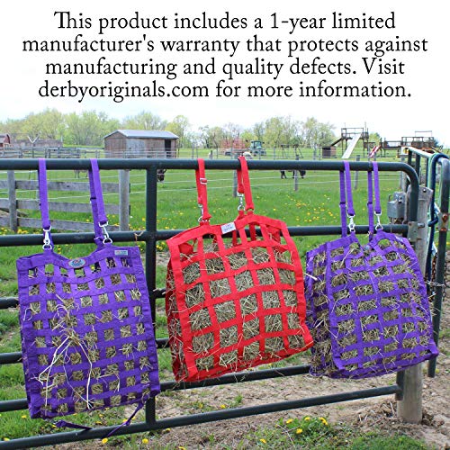 Derby Originals Superior Slow Feeder Horse Hay Bag with Super Tough Bottom and 1 Year Warranty - color: Black