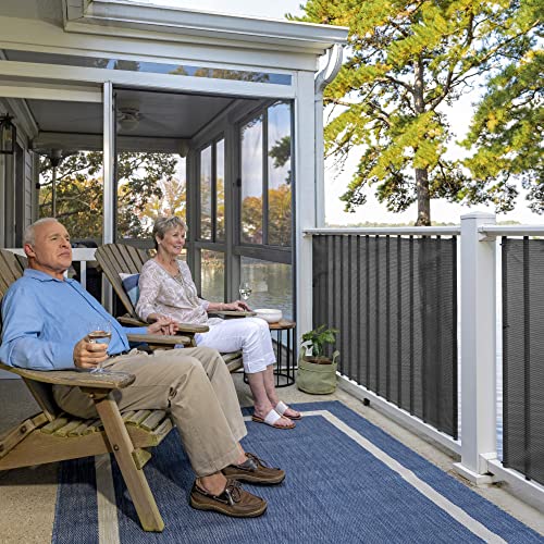 Coolaroo 70% UV Block Prvacy & Screening Fabric - Breathable Fence Cover for Patio, Balcony, Pool, and Play Area, Tear Resistant Windscreen, 6ftx15ft Roll, Black - color: Black, size: 6' x 15'