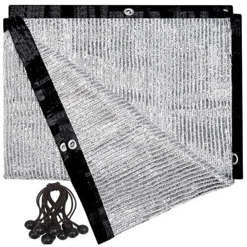 70% Reflective Aluminum Shade Cloth, Silver, 6.5 x 8 FT | Breathable Aluminum Sun Shade Net Cover with Grommets for Sun Protection, Pet Shade, RV & Car Shades, Patio, Pergola, Plants - color: 70% Silver, size: 6.5 FT x 8 FT