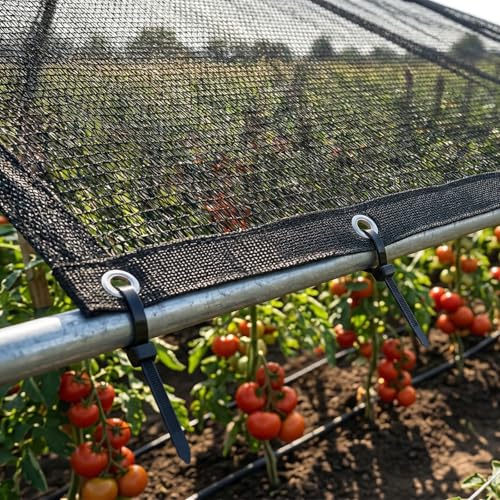ColourTree 30% Black Shade Cloth, 16FT x 20FT Mesh Tarp, UV Resistant Netting with Upgrade Grommets for Plant Cover, Greenhouse, Chicken Coop, Barn, Kennel, Garden - color: Black, size: 1 6' x 2 0'
