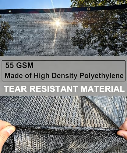 40%-50% Black Garden Shade Cloth,8X10FT Mesh Tarp with Grommets | Sunshade Net for Vegetables, Greenhouse, Plants Cover, Patio, Chicken Coop, Barn & Kennel, Tomatoes - size: 8ft X 10ft, style: 40%