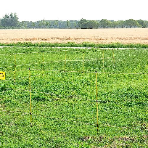 46 Inches Fiberglass Step in Electric Fence Posts,Temporary Fence Stakes for Cows,Sheep and Animals Fence,Snow Fence, Garden Protection,Portable Fence Ideal for Electric Fencing-20 Posts - style: 46Inch-20 Pack