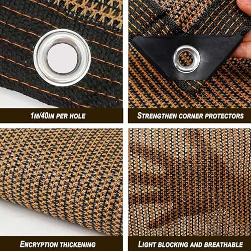 Shade Cloth for Garden,80% Mesh Tarp with Grommets Shade Cloth for Greenhouse,Patio,Vegetables,Plants Cover and Chicken Coops,Coffee Shade Net for Outdoor Garden - size: 3×6FT