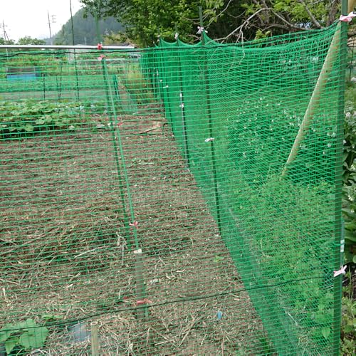 Deer Fence Netting 5x100 FT, Heavy Duty Plastic Mesh Fence Roll | 1/2" Temporary Animal Barrier Fencing For Deer, Birds, Chicken, Poultry, Fruit Trees, Construction & Garden Protection, Green - size: 5x100 FT