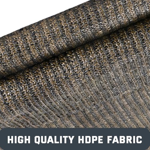 90% Sun Shade Cloth, Kesfitt 8x10FT Garden Shade Cover with Reinforced Grommets, Mesh Tarp Sun Privacy Screen for Greenhouse, Plant, Pergola, and Backyard Patio Sunshade - size: 8ftx10ft, style: Brown 90% Shading Rate