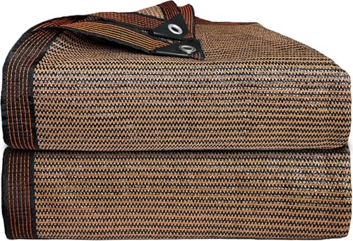 Garden Shade Cloth 70% Sun Shade Cloth with Grommets, [Brown 4x20FT] Pergola Shade Cover Canopy, Mesh Tarp Sun Screens for Patio, Outdoor, Garden, Backyard - size: 4X20FT