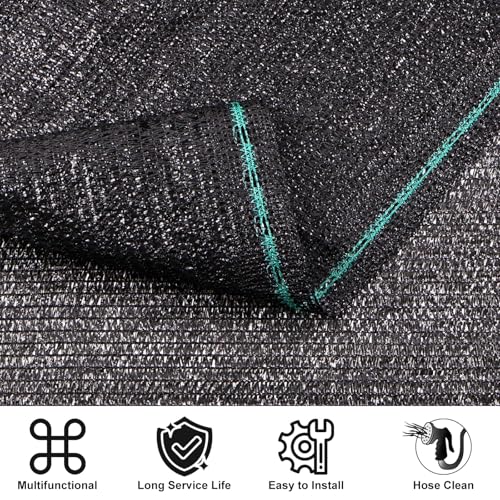 Amagenix 70% Shade Cloth Roll, 8' x 100 FT, Black | Cuttable Sun Shade Mesh Tarp UV Resistant Eyelets Screen Cover for Garden, Patio, Greenhouse, Canopy, Kennel, Plant - color: Black-70%, size: 8' x 100 FT