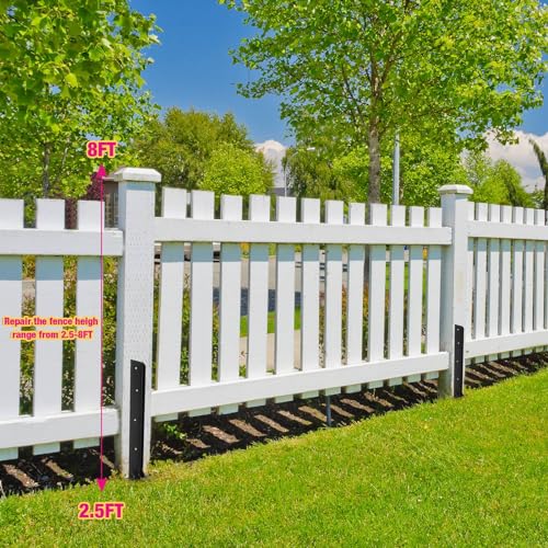 Fence Post Repair 3pcs,H-Shaped Double Ground Spike for Tilted Wood Post | Heavy Duty Steel Repair Stakes,Wooden Fences Post Support for Repairing Damaged Fence Gate Posts Sign Posts or Mailbox - size: 3PCS