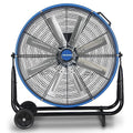 KEN BROWN 24 Inch Industrial Drum Fan, High Velocity Floor Shop Fan, Heavy Duty, 9500 CFM, 8 Blades, 3 Speeds, 360 Degree Tilt, Ideal for Industrial, Commercial, Gym, Garage Use, Blue - size: 24 inch
