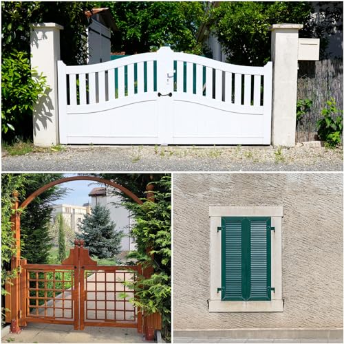 4 Pcs 4 Inch Hook and Eye Latch Door Gate Barn Window Brace | Cabin Lock Hardware Replacement Part Security Fastener