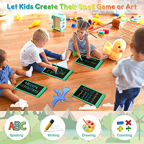 FLUESTON LCD Writing Tablet, Doodle Board Gifts for 3-8 Year Old Girls Boys, 10 Inch Colorful Electronic Board Drawing Pad for Toddlers, Christmas Birthday Gifts for Kids，Erase Lock Writing Board - color: Wonderful Green, size: 11"W x 7.5"H
